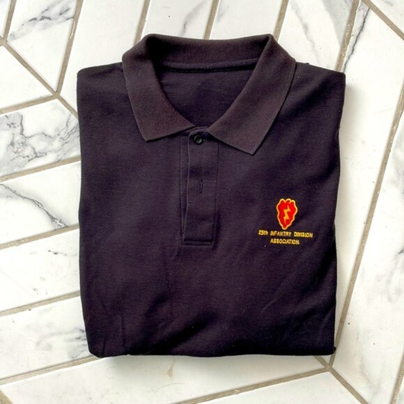 Other - Polo Shirt Army 25th Infantry Division Assoc. Black Large
